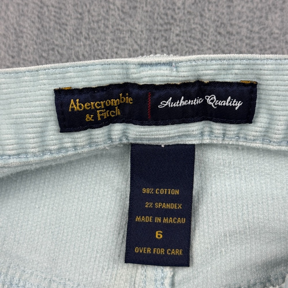 Abercrombie & Fitch‎ Pants Womens 6 Fits 29x31 Blue Corduroy Bootcut Flared Y2k - Picture 4 of 13